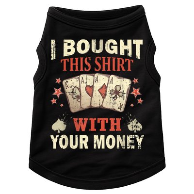 Funny Gambling I Poker Card Player Gaming Icon Tee Doggie Tank