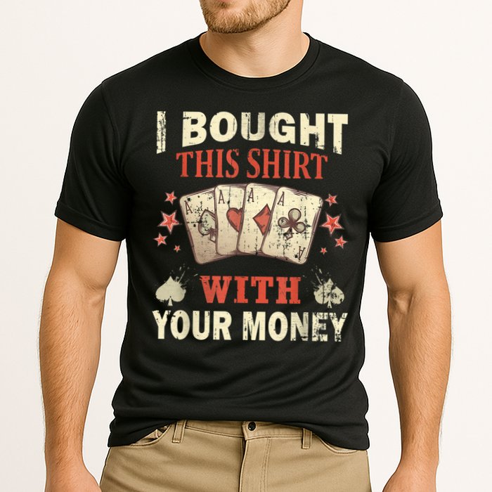 Funny Gambling I Poker Card Player Gaming Icon Tee Performance Shirt