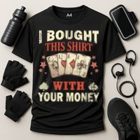 Funny Gambling I Poker Card Player Gaming Icon Tee Performance Shirt