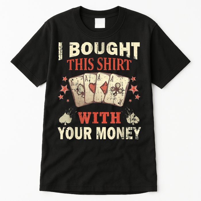 Funny Gambling I Poker Card Player Gaming Icon Tee Tall T-Shirt