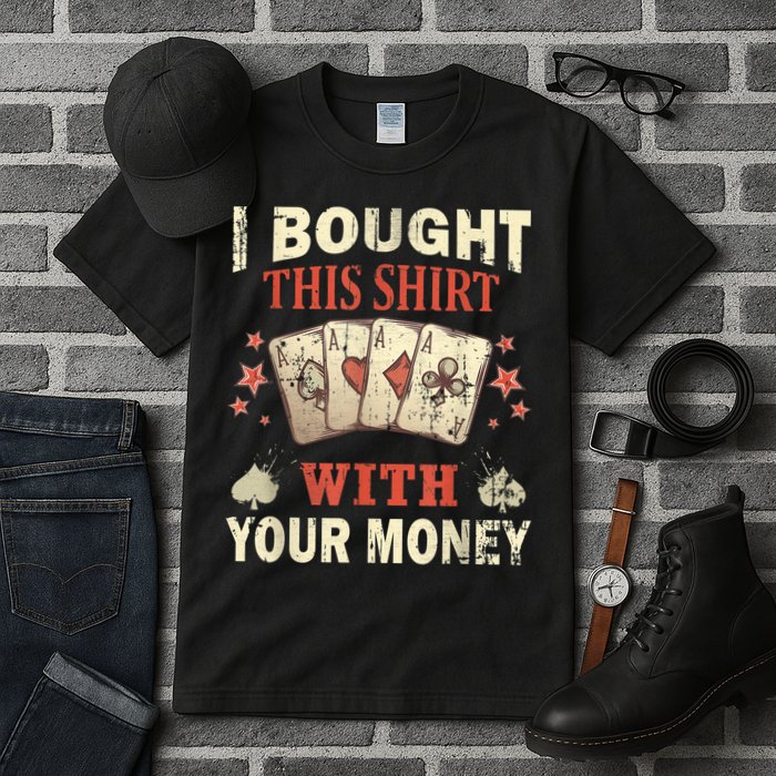 Funny Gambling I Poker Card Player Gaming Icon Tee Tall T-Shirt