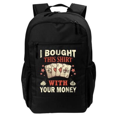 Funny Gambling I Poker Card Player Gaming Icon Tee Backpack