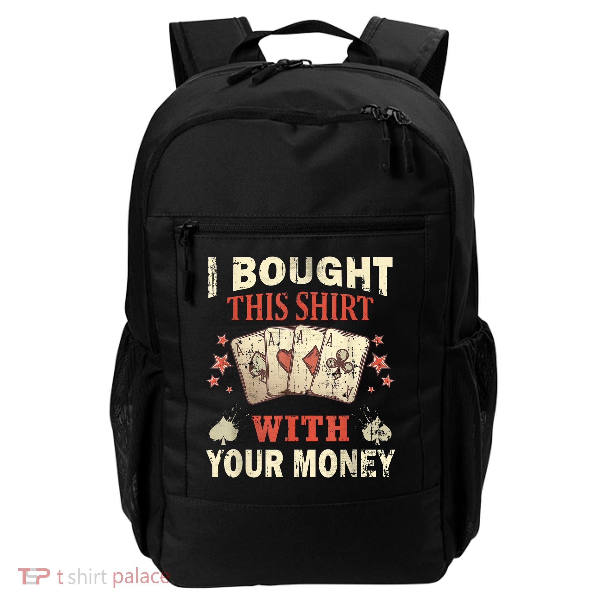 Funny Gambling I Poker Card Player Gaming Icon Tee Backpack
