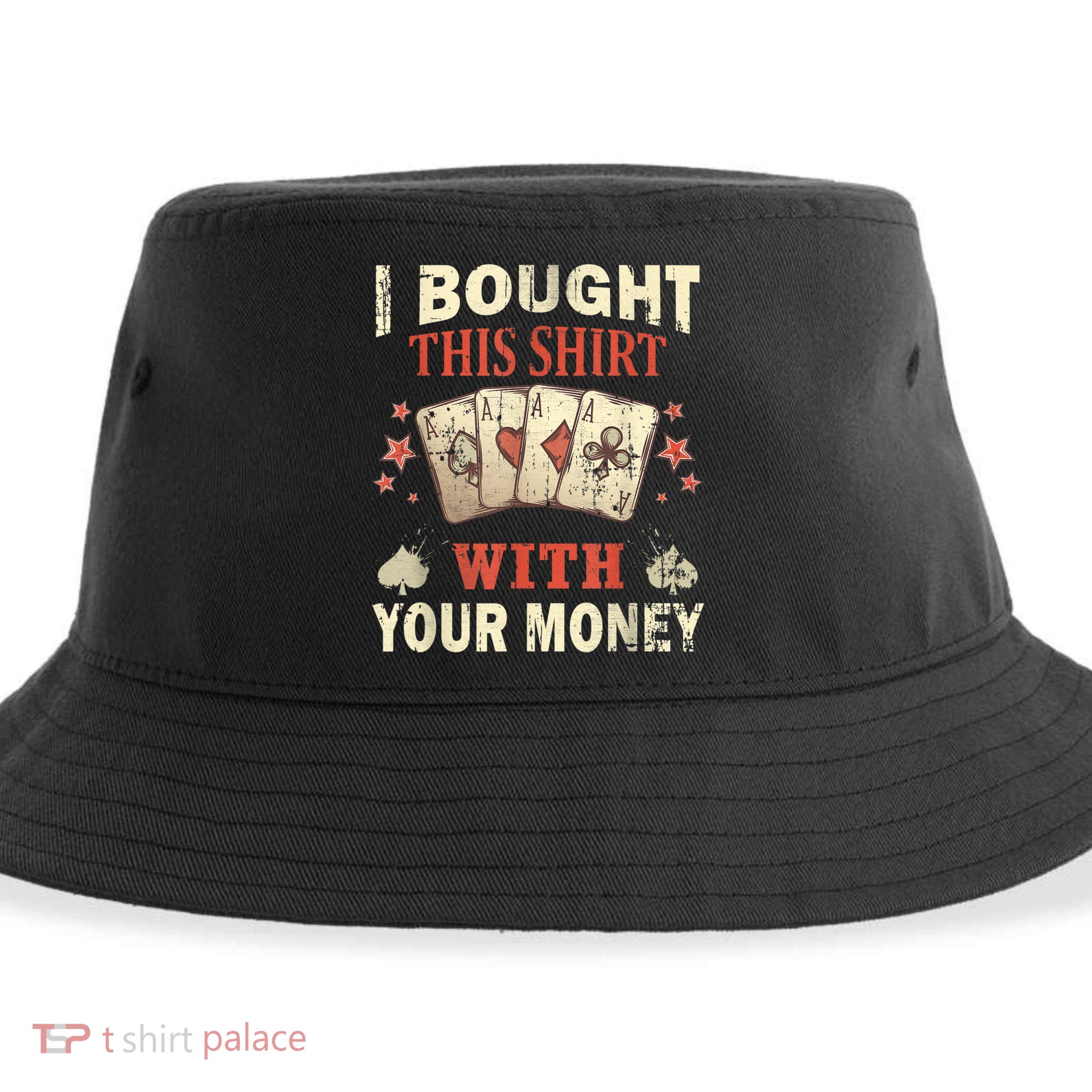 Funny Gambling I Poker Card Player Gaming Icon Tee Sustainable Bucket Hat