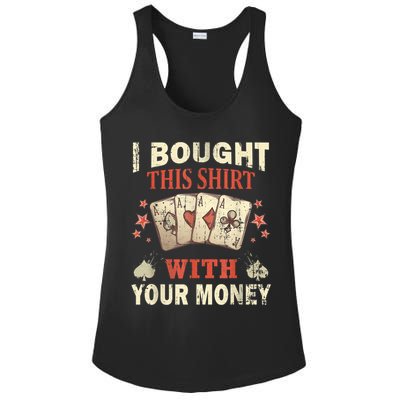 Funny Gambling I Poker Card Player Gaming Icon Tee Ladies PosiCharge Competitor Racerback Tank