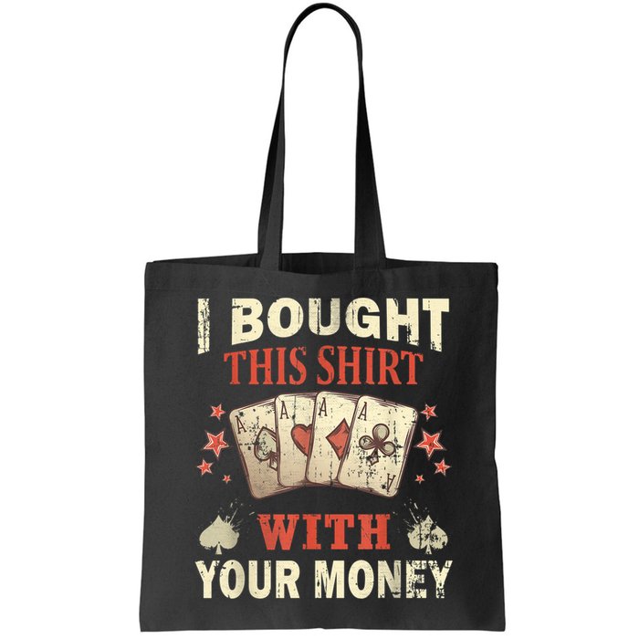 Funny Gambling I Poker Card Player Gaming Icon Tee Bag