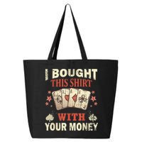 Funny Gambling I Poker Card Player Gaming Icon Tee 25L Jumbo Tote