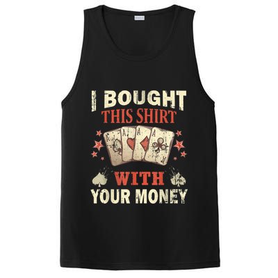 Funny Gambling I Poker Card Player Gaming Icon Tee PosiCharge Competitor Tank
