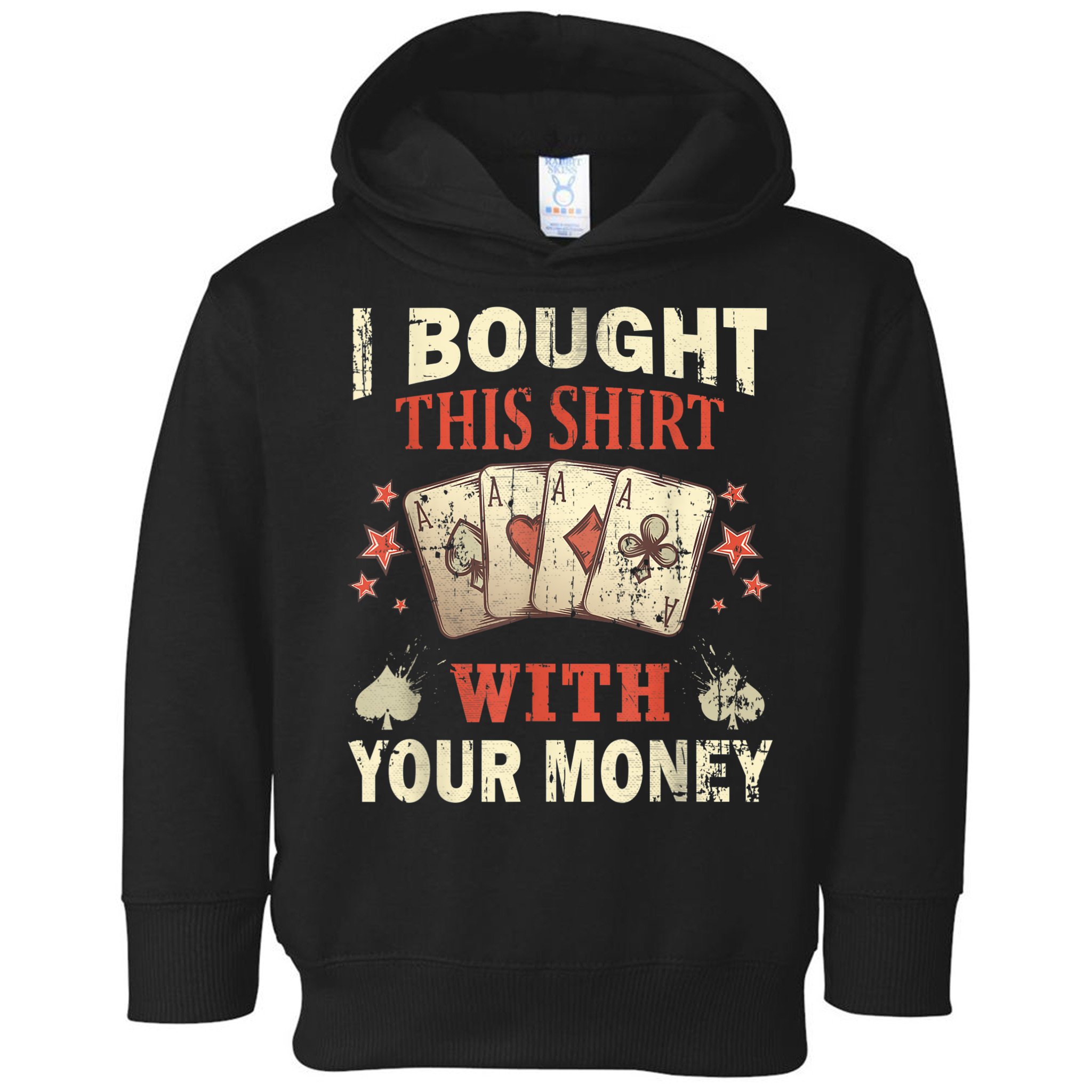 Funny Gambling I Poker Card Player Gaming Icon Tee Toddler Hoodie