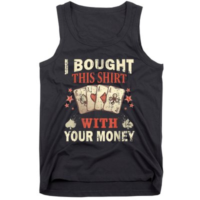 Funny Gambling I Poker Card Player Gaming Icon Tee Tank Top