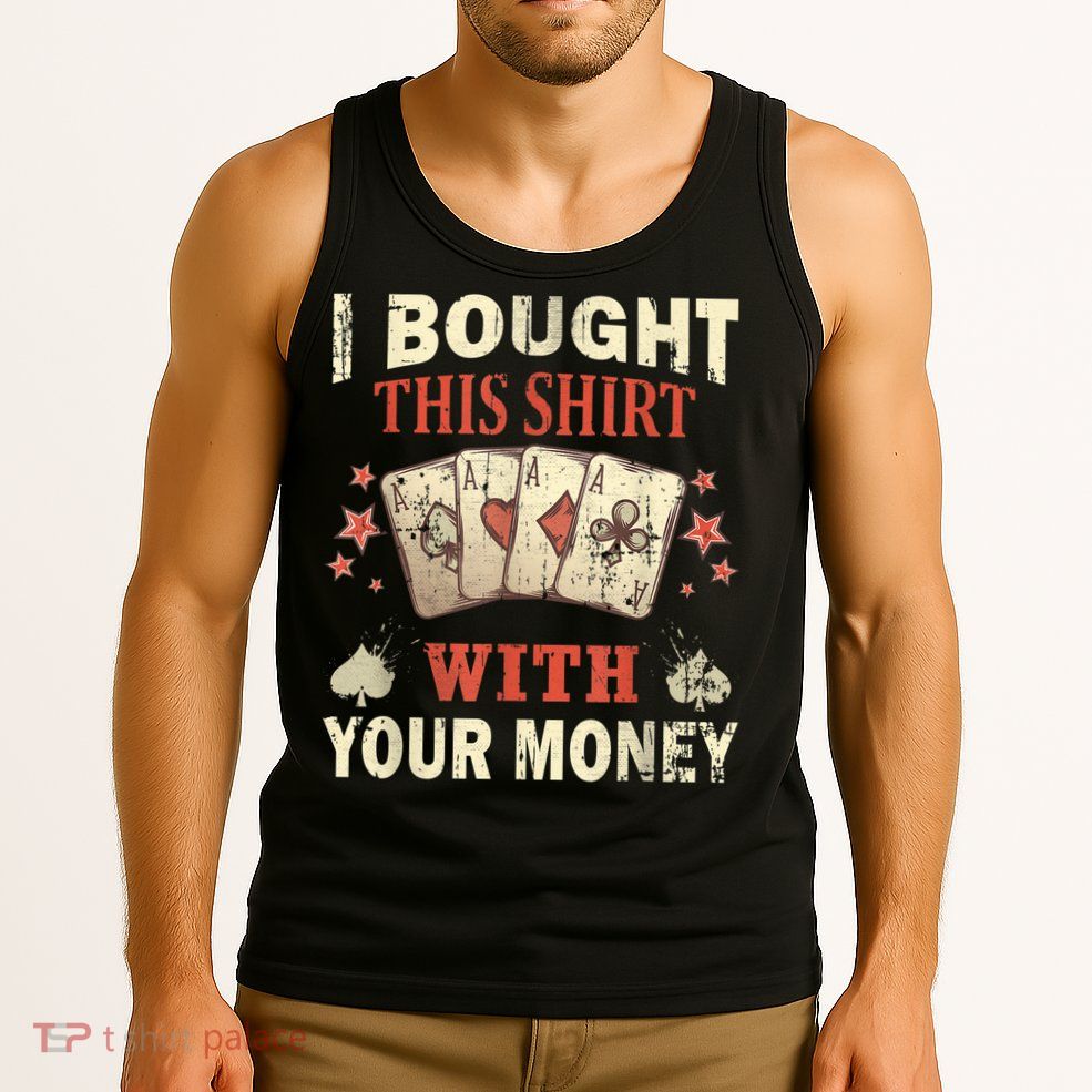 Funny Gambling I Poker Card Player Gaming Icon Tee Tank Top