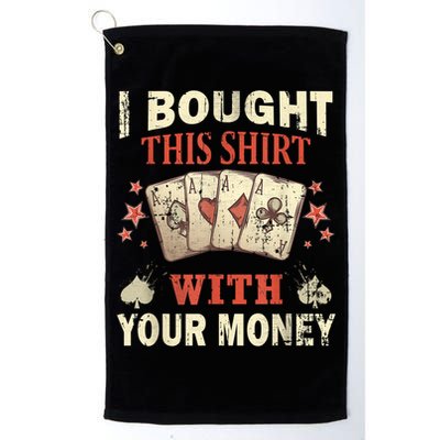 Funny Gambling I Poker Card Player Gaming Icon Tee Golf Towel