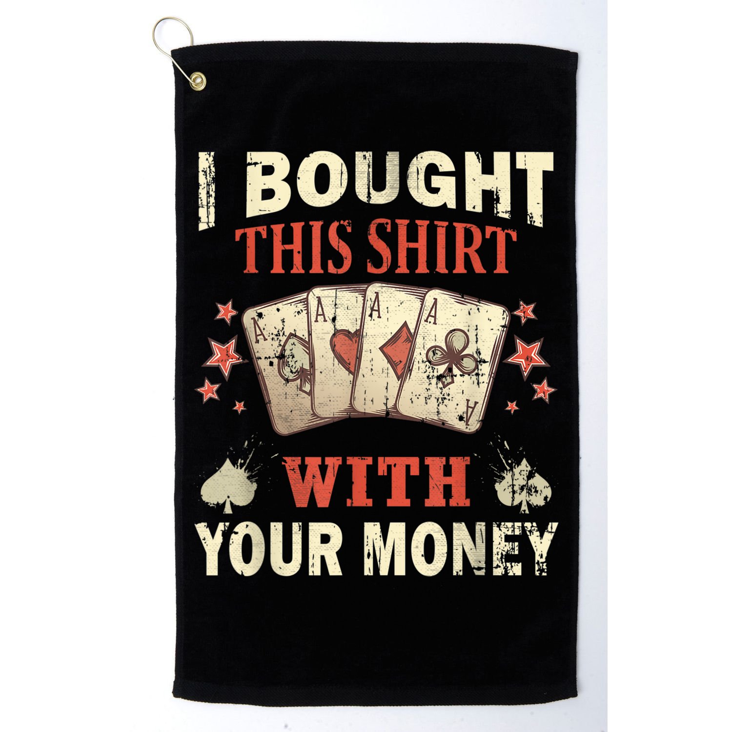 Funny Gambling I Poker Card Player Gaming Icon Tee Golf Towel