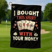 Funny Gambling I Poker Card Player Gaming Icon Tee Golf Towel