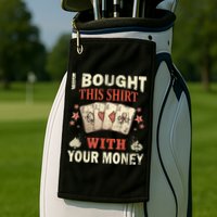 Funny Gambling I Poker Card Player Gaming Icon Tee Golf Towel
