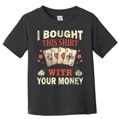 Funny Gambling I Poker Card Player Gaming Icon Tee Toddler T-Shirt