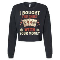 Funny Gambling I Poker Card Player Gaming Icon Tee Cropped Pullover Crew