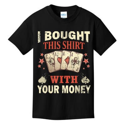 Funny Gambling I Poker Card Player Gaming Icon Tee Kids T-Shirt