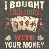 Funny Gambling I Poker Card Player Gaming Icon Tee Cotton Canvas Backpack