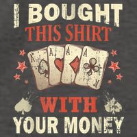Funny Gambling I Poker Card Player Gaming Icon Tee Vector Backpack