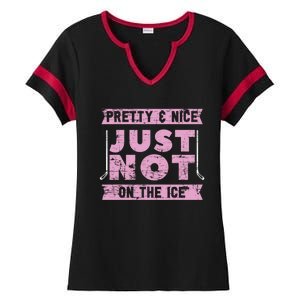 Funny Goalie Ice Hockey Player Ice Hockey Gift Ladies Halftime Notch Neck Tee