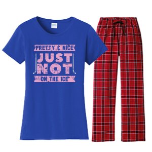 Funny Goalie Ice Hockey Player Ice Hockey Gift Women's Flannel Pajama Set