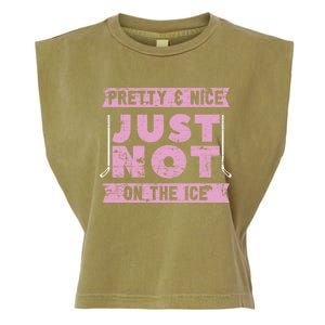 Funny Goalie Ice Hockey Player Ice Hockey Gift Garment-Dyed Women's Muscle Tee