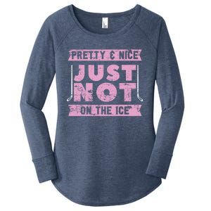 Funny Goalie Ice Hockey Player Ice Hockey Gift Women's Perfect Tri Tunic Long Sleeve Shirt