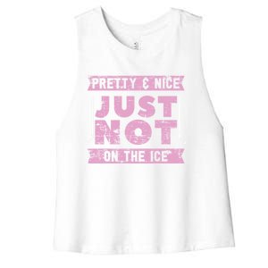 Funny Goalie Ice Hockey Player Ice Hockey Gift Women's Racerback Cropped Tank