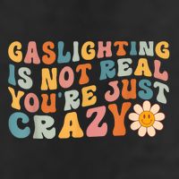 Funny Gaslighting Is Not Real You're Just Crazy Retro Groovy Adult Drive Performance Visor