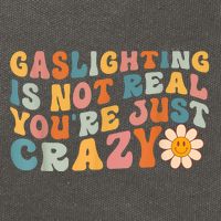 Funny Gaslighting Is Not Real You're Just Crazy Retro Groovy Cotton Canvas Backpack
