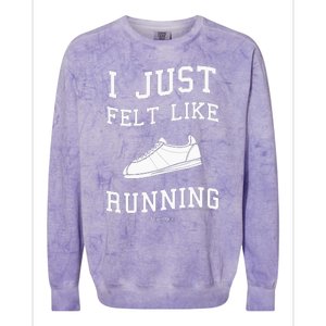 Forrest Gump I Just Felt Like Running Quote Colorblast Crewneck Sweatshirt