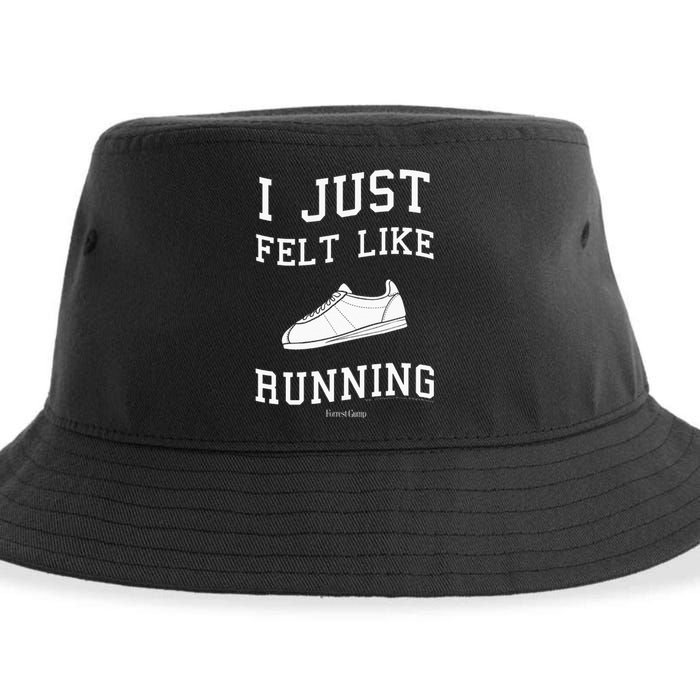 Forrest Gump I Just Felt Like Running Quote Sustainable Bucket Hat