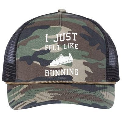 Forrest Gump I Just Felt Like Running Quote Retro Rope Trucker Hat Cap