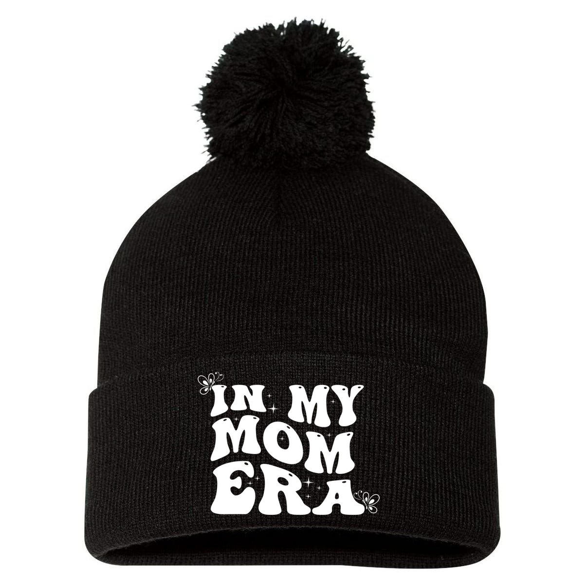 Funny Groovy In My Mom Era Pom Pom 12in Knit Beanie