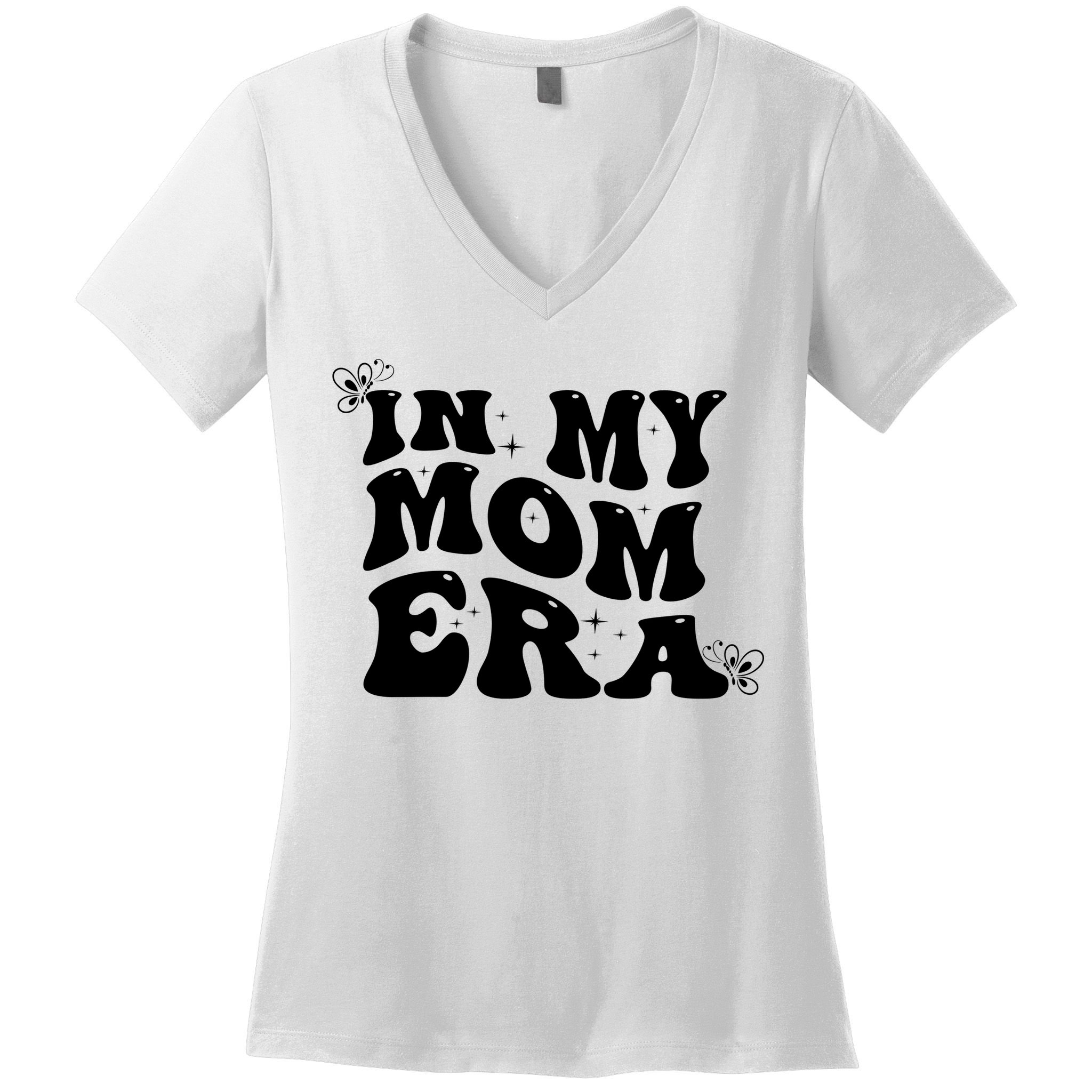 Funny Groovy In My Mom Era Women's V-Neck T-Shirt