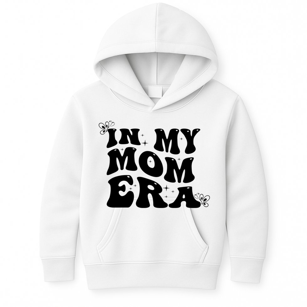 Funny Groovy In My Mom Era Kids Hoodie
