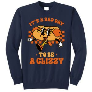 Funny Groovy ItS A Bad Day To Be A Glizzy Hot Dog Humor Tall Sweatshirt