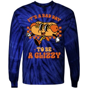 Funny Groovy ItS A Bad Day To Be A Glizzy Hot Dog Humor Tie-Dye Long Sleeve Shirt