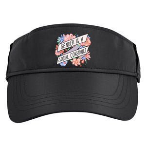 Floral Gender Is A Social Construct Adult Drive Performance Visor