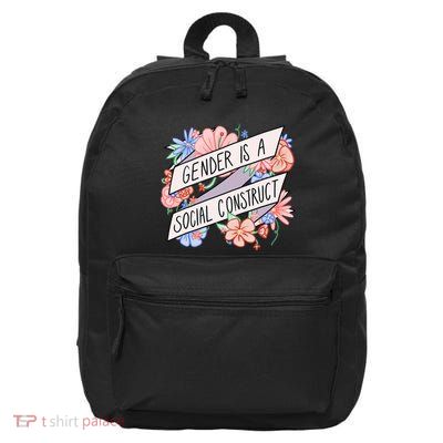 Floral Gender Is A Social Construct 16 in Basic Backpack