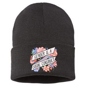 Floral Gender Is A Social Construct Sustainable Knit Beanie