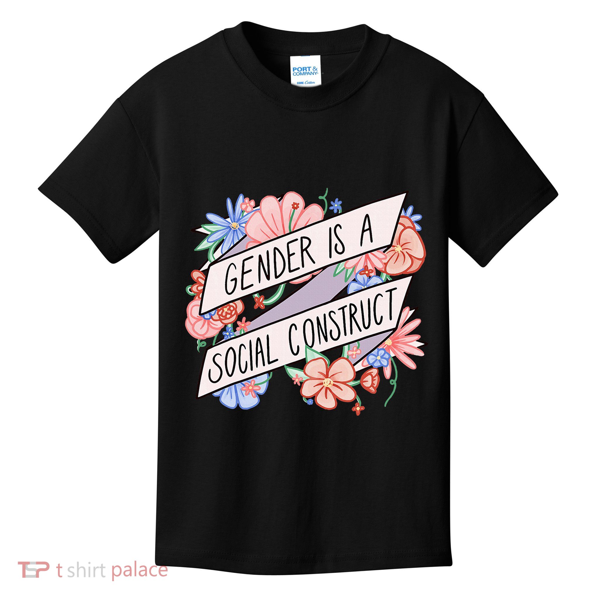 Floral Gender Is A Social Construct Kids T-Shirt