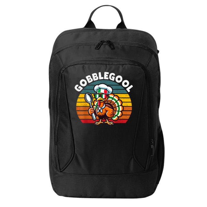 Funny Gobblegool Italian Gobble Turkey Day Fall Thanksgiving City Backpack