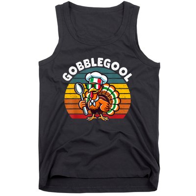 Funny Gobblegool Italian Gobble Turkey Day Fall Thanksgiving Tank Top