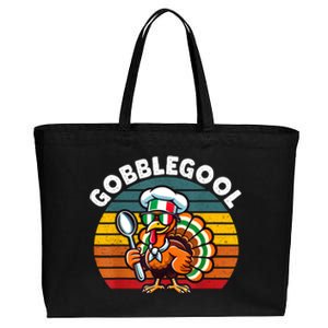 Funny Gobblegool Italian Gobble Turkey Day Fall Thanksgiving Cotton Canvas Jumbo Tote