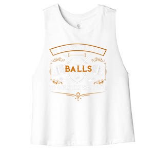 Funny Golf It Takes Balls Xmas Gift Idea For Golfers Gift Women's Racerback Cropped Tank