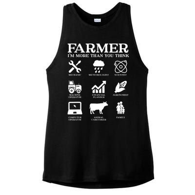 Farmer Gift Idea Farming Agriculture Patriotic Farmer Ladies PosiCharge Tri-Blend Wicking Tank