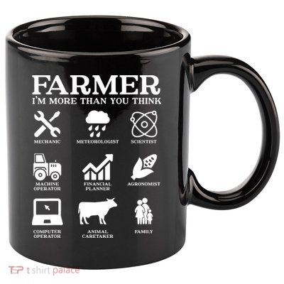 Farmer Gift Idea Farming Agriculture Patriotic Farmer 11oz C Handle Ceramic Mug