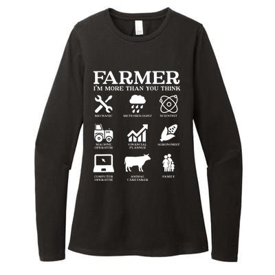 Farmer Gift Idea Farming Agriculture Patriotic Farmer Womens CVC Long Sleeve Shirt